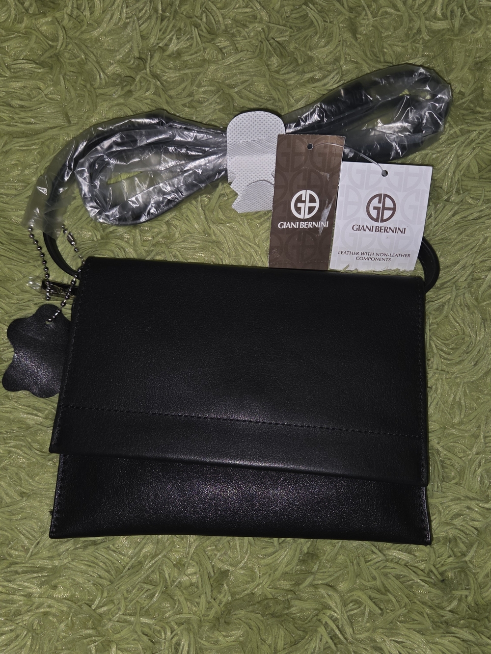 Giani Bernini Nappa Leather Flap Crossbody - Picture 2 of 9